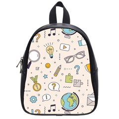 Quiz Backgrounds Ans Seamless School Bag (small) by Grandong