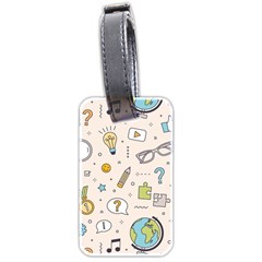 Quiz Backgrounds Ans Seamless Luggage Tag (two Sides) by Grandong