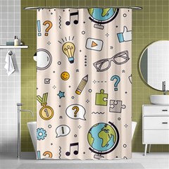 Quiz Backgrounds Ans Seamless Shower Curtain 48  X 72  (small)  by Grandong