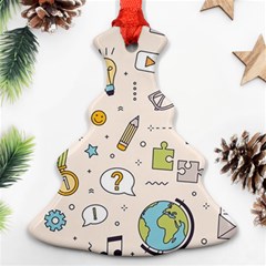 Quiz Backgrounds Ans Seamless Christmas Tree Ornament (two Sides) by Grandong