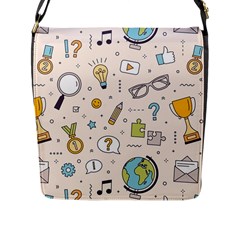 Quiz Backgrounds Ans Seamless Flap Closure Messenger Bag (l) by Grandong