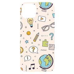 Quiz Backgrounds Ans Seamless Iphone 14 Plus Black Uv Print Case by Grandong