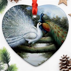 Canvas Oil Painting Two Peacock Ornament (heart) by Grandong