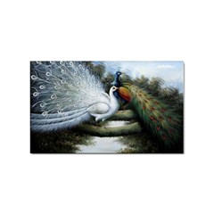 Canvas Oil Painting Two Peacock Sticker Rectangular (10 Pack) by Grandong