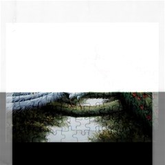 Canvas Oil Painting Two Peacock Rectangular Jigsaw Puzzl by Grandong