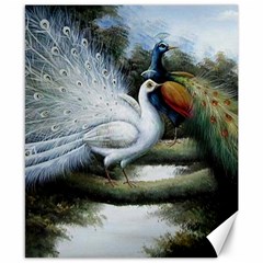 Canvas Oil Painting Two Peacock Canvas 8  X 10  by Grandong