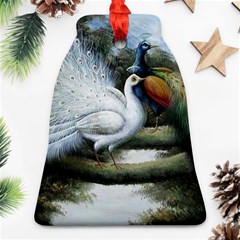 Canvas Oil Painting Two Peacock Bell Ornament (two Sides) by Grandong