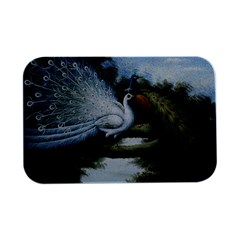 Canvas Oil Painting Two Peacock Open Lid Metal Box (silver)   by Grandong