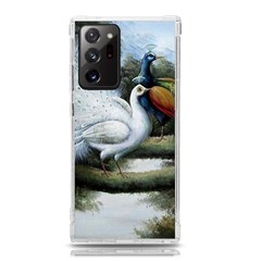 Canvas Oil Painting Two Peacock Samsung Galaxy Note 20 Ultra Tpu Uv Case by Grandong