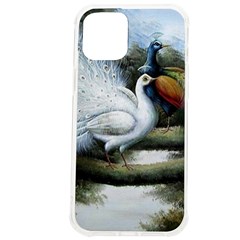 Canvas Oil Painting Two Peacock Iphone 12 Pro Max Tpu Uv Print Case by Grandong