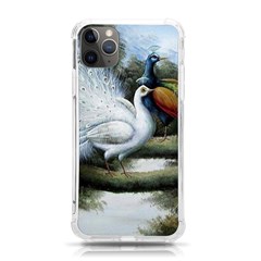 Canvas Oil Painting Two Peacock Iphone 11 Pro Max 6 5 Inch Tpu Uv Print Case by Grandong