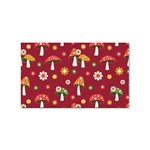 Woodland Mushroom And Daisy Seamless Pattern Sticker Rectangular (100 pack) Front