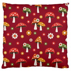 Woodland Mushroom And Daisy Seamless Pattern Large Cushion Case (one Side) by Grandong