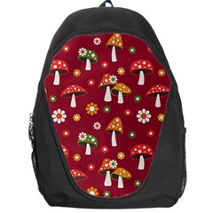 Woodland Mushroom And Daisy Seamless Pattern Backpack Bag by Grandong