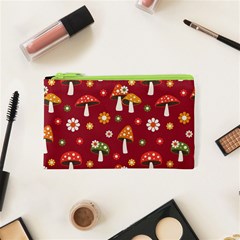 Woodland Mushroom And Daisy Seamless Pattern Cosmetic Bag (xs) by Grandong