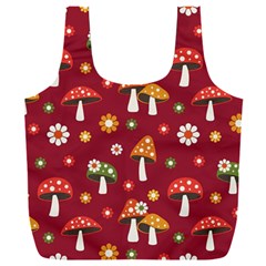 Woodland Mushroom And Daisy Seamless Pattern Full Print Recycle Bag (xxxl) by Grandong