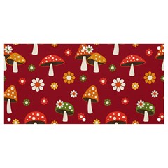 Woodland Mushroom And Daisy Seamless Pattern Banner And Sign 4  X 2  by Grandong