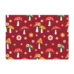 Woodland Mushroom And Daisy Seamless Pattern Crystal Sticker (a4) by Grandong