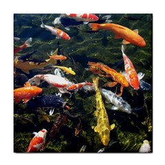 Koi Pond 3d Fish Tile Coaster by Grandong