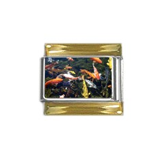 Koi Pond 3d Fish Gold Trim Italian Charm (9mm) by Grandong