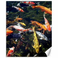 Koi Pond 3d Fish Canvas 16  X 20  by Grandong