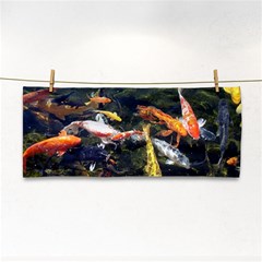 Koi Pond 3d Fish Hand Towel by Grandong