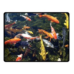 Koi Pond 3d Fish Two Sides Fleece Blanket (small) by Grandong