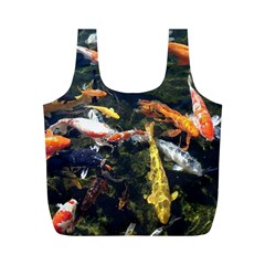 Koi Pond 3d Fish Full Print Recycle Bag (m) by Grandong