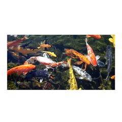 Koi Pond 3d Fish Satin Wrap 35  X 70  by Grandong