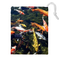 Koi Pond 3d Fish Drawstring Pouch (5xl) by Grandong