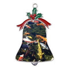 Koi Pond 3d Fish Metal Holly Leaf Bell Ornament by Grandong