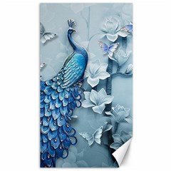 Chinese Style 3d Embossed Blue Peacock Oil Painting Canvas 40  X 72  by Grandong