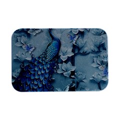 Chinese Style 3d Embossed Blue Peacock Oil Painting Open Lid Metal Box (silver)   by Grandong