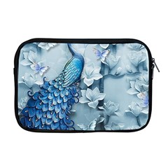 Chinese Style 3d Embossed Blue Peacock Oil Painting Apple Macbook Pro 17  Zipper Case by Grandong