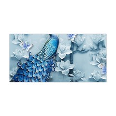 Chinese Style 3d Embossed Blue Peacock Oil Painting Yoga Headband by Grandong