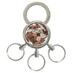 3d Vintage World Map 3-ring Key Chain by Grandong