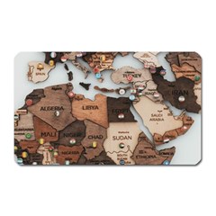 3d Vintage World Map Magnet (rectangular) by Grandong