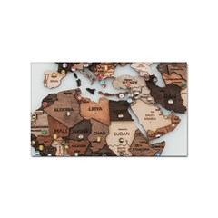 3d Vintage World Map Sticker Rectangular (100 Pack) by Grandong