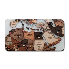 3d Vintage World Map Medium Bar Mat by Grandong