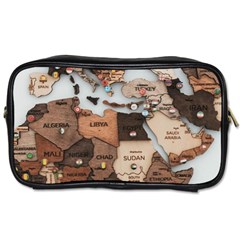 3d Vintage World Map Toiletries Bag (one Side) by Grandong