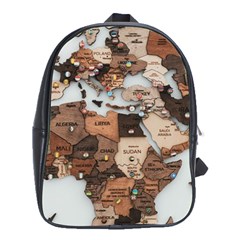 3d Vintage World Map School Bag (xl) by Grandong