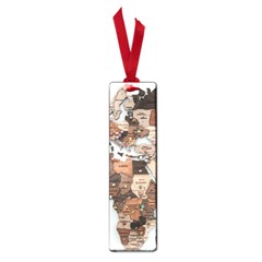 3d Vintage World Map Small Book Marks