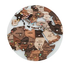 3d Vintage World Map Mini Round Pill Box by Grandong