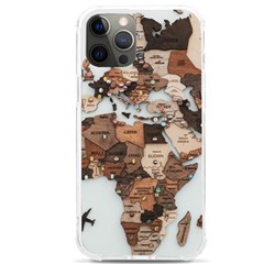 3d Vintage World Map Iphone 12 Pro Max Tpu Uv Print Case by Grandong