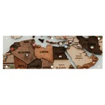 3d Vintage World Map Banner and Sign 6  x 2  Front