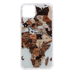 3d Vintage World Map Iphone 14 Plus Tpu Uv Print Case