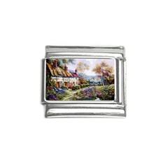 Colorful Cottage River Colorful House Landscape Garden Beautiful Painting Italian Charm (9mm) by Grandong