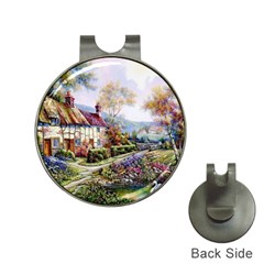 Colorful Cottage River Colorful House Landscape Garden Beautiful Painting Hat Clips With Golf Markers by Grandong