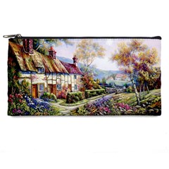 Colorful Cottage River Colorful House Landscape Garden Beautiful Painting Pencil Case by Grandong