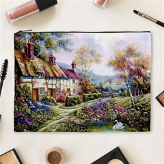 Colorful Cottage River Colorful House Landscape Garden Beautiful Painting Cosmetic Bag (xl) by Grandong